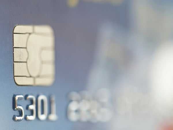 Close up of a credit card