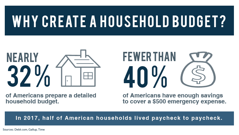 A house hold budget infographic