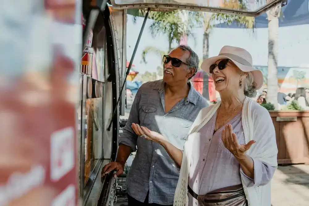 A retired couple enjoying a haven in California