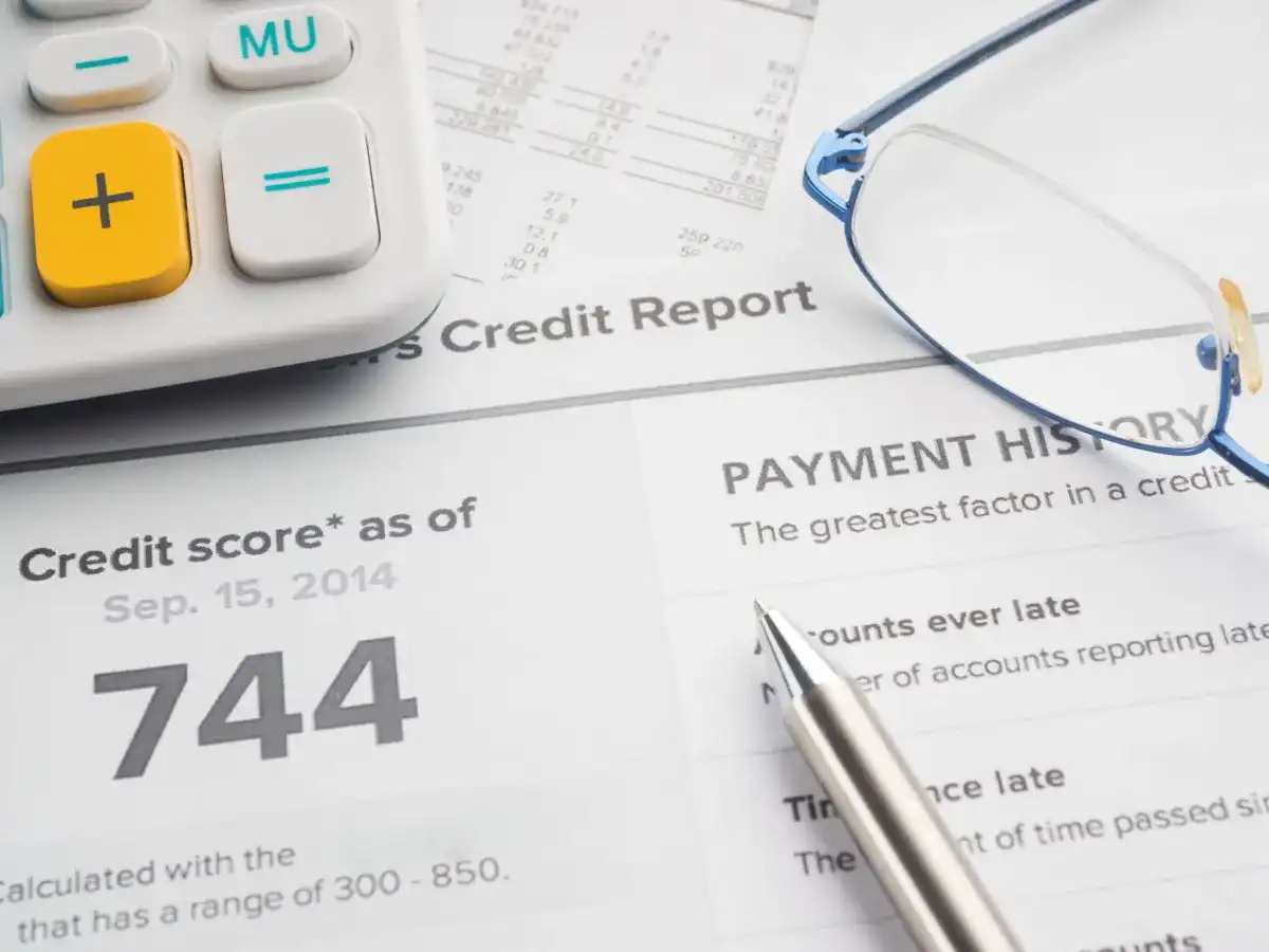 A credit report showing a boosted score