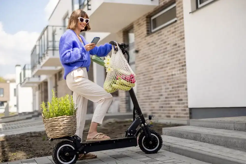 Woman with her budget friendly groceries