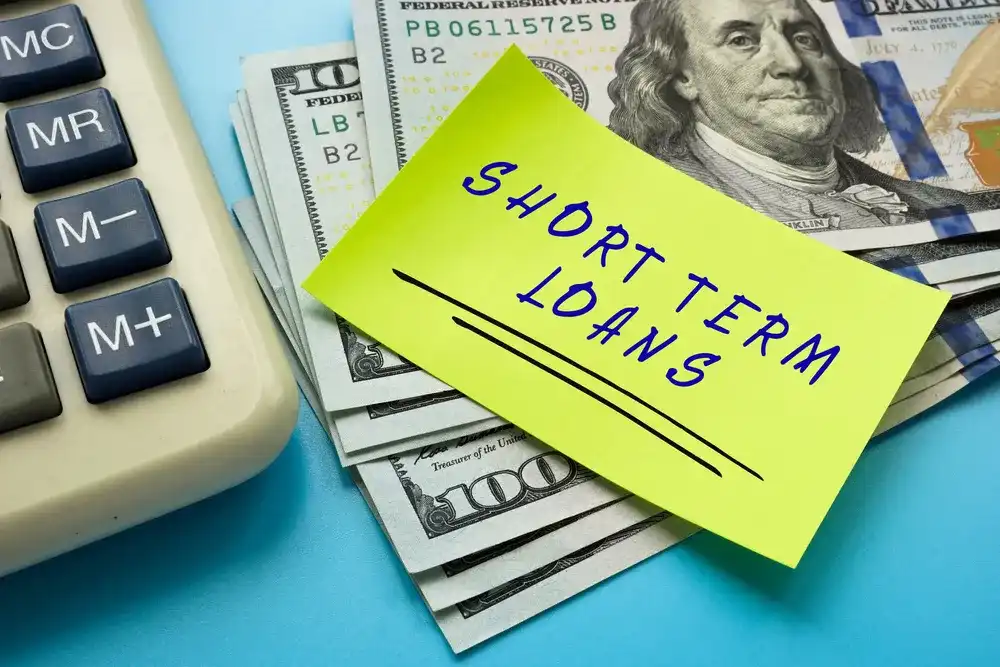Note that reads "Short Term Loans" atop of money
