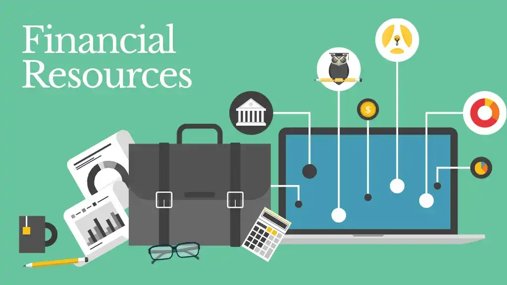 Graphic labeling different financial resources